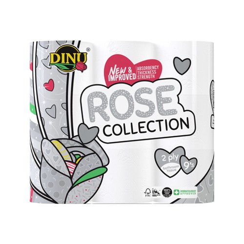 dinu white rose toilet rolls 2 ply 9s