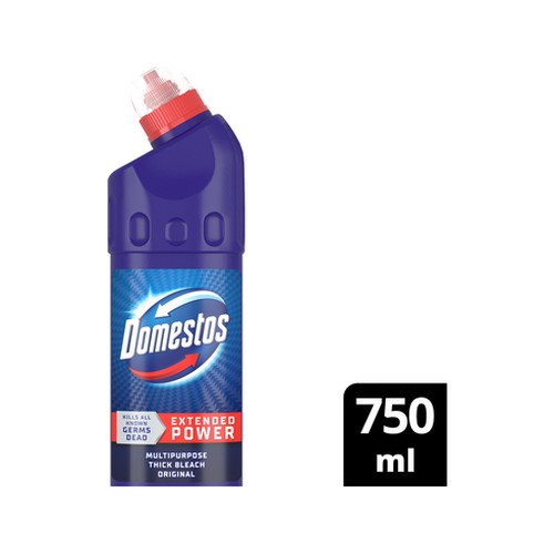 domestos regular multipurpose stain removal thick bleach cleaner 750ml