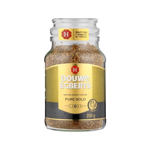 Douwe Egberts Instant Coffee Pure Gold Medium Roast 200g