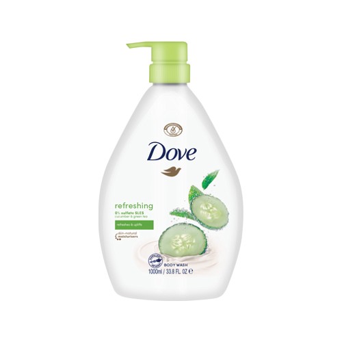dove cucumber & green tea refreshing body wash 1l