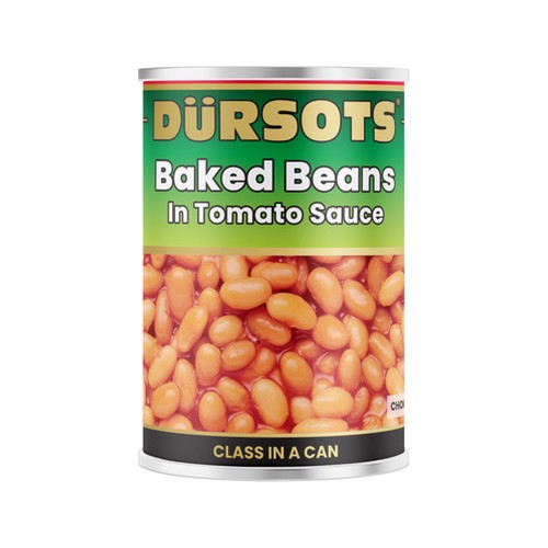 dursots baked beans in tomato sauce 410g