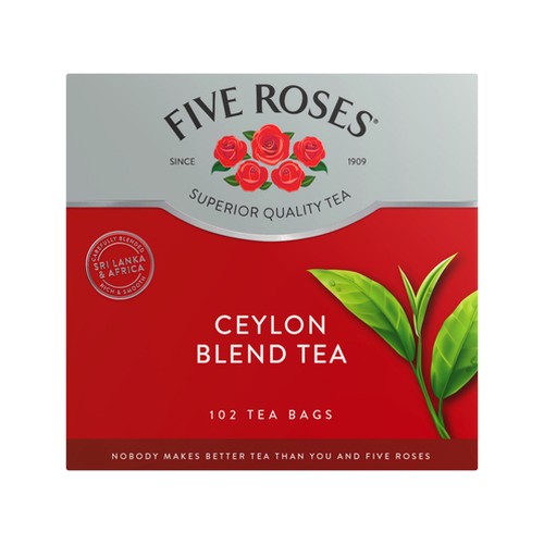 five roses tagless tea bags 100 pack