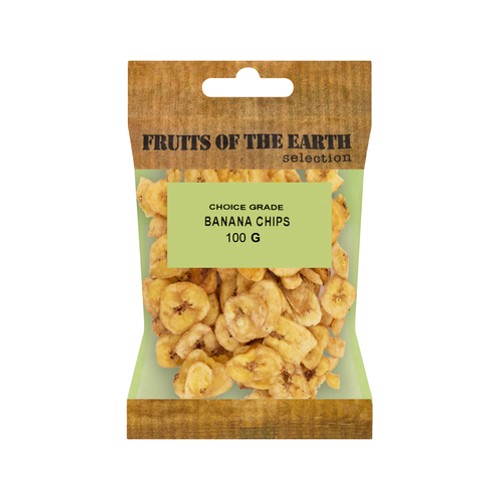 fruits of the earth banana chips 100g