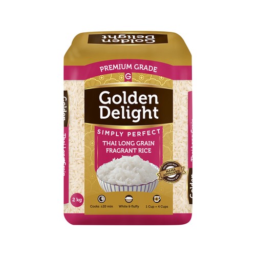 golden delight thai long grain fragrant rice 2kg