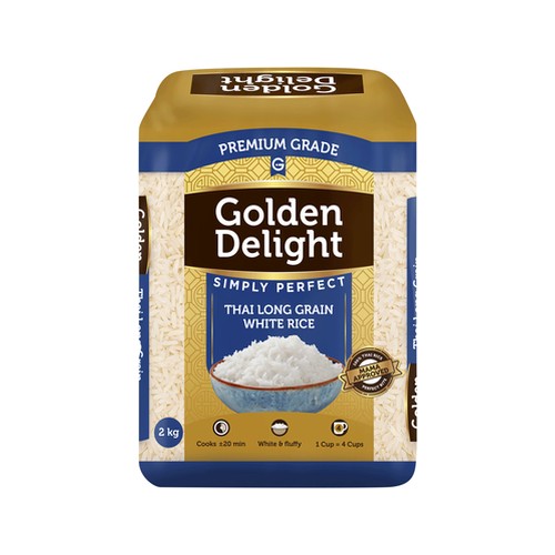 golden delight thai long grain white rice 2kg