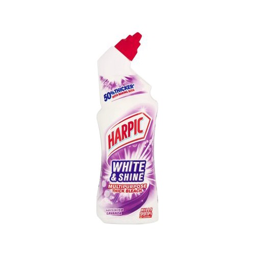 harpic white & shine thick bleach toilet cleaner lavender 750ml