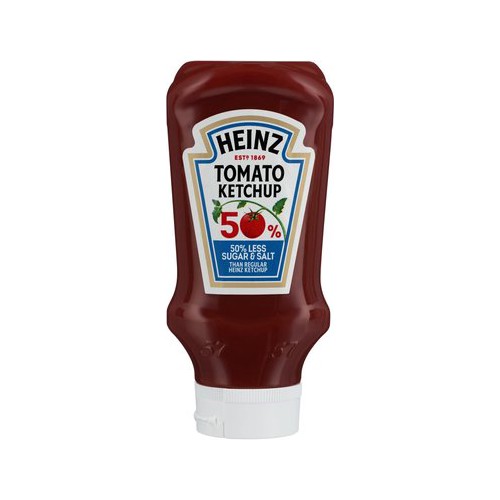 heinz 50 less sugar tomato ketchup 435g