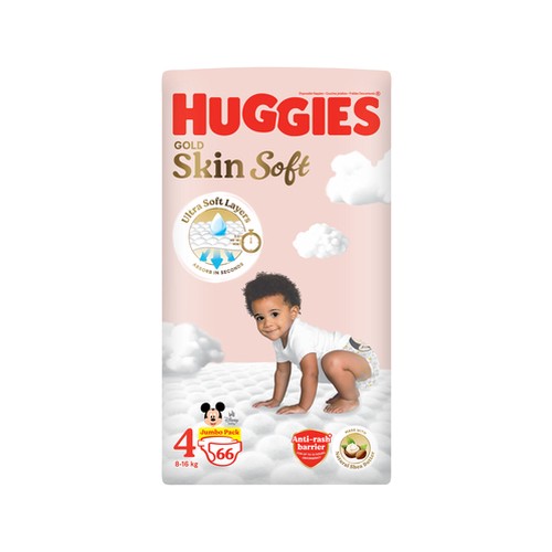 Huggies Gold Size 4 (8-14kg) Jumbo Pack 66 Nappies