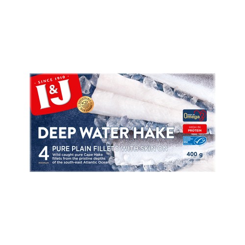 i&j deep water hake fillets 400g