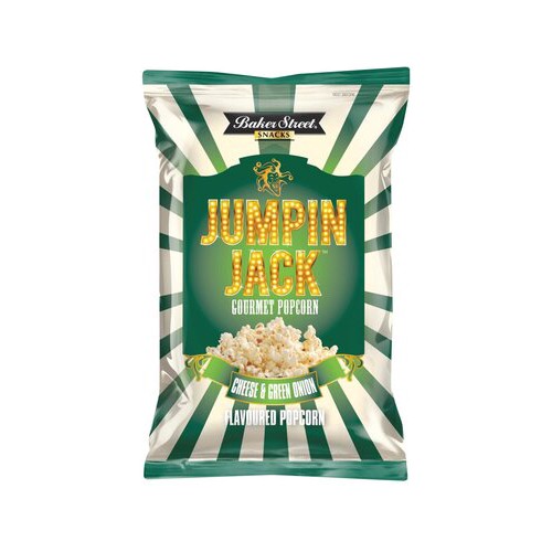 jumpin jack cheese & green onion flavoured gourmet popcorn 100g