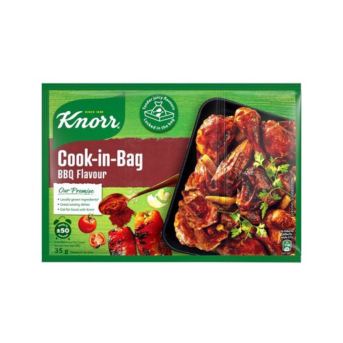 knorr barbecue flavour roast chicken cook in bag 35g