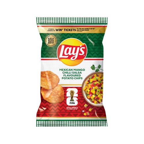 lays mexican mango chilli salsa flavoured potato chips 120g