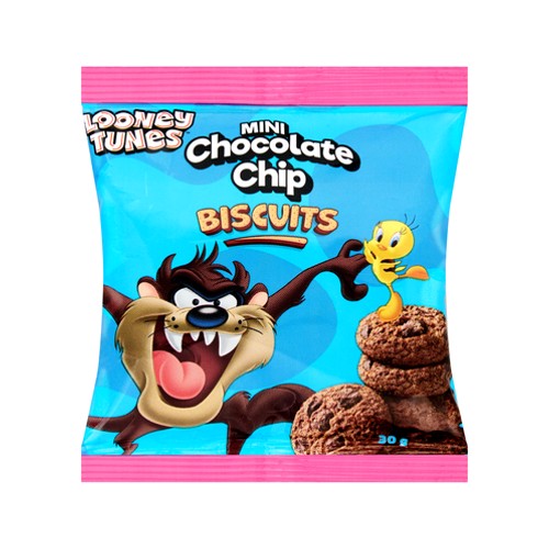 Looney Tunes Mini Chocolate Chip Biscuits 30g