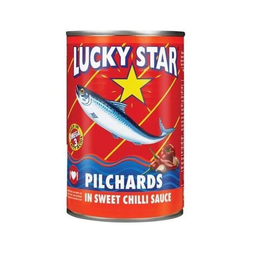 lucky star pilchards in sweet chilli 400g