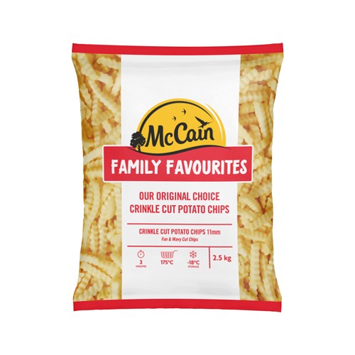 mccain family favourited crinkle cut potato chips 25kg