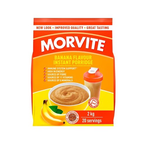 morvite sorghum instant porridge banana flavour 2kg