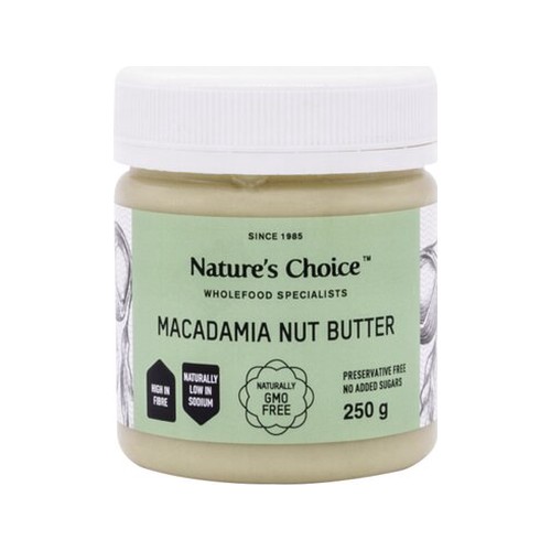 natures choice macadamia nut butter 250g