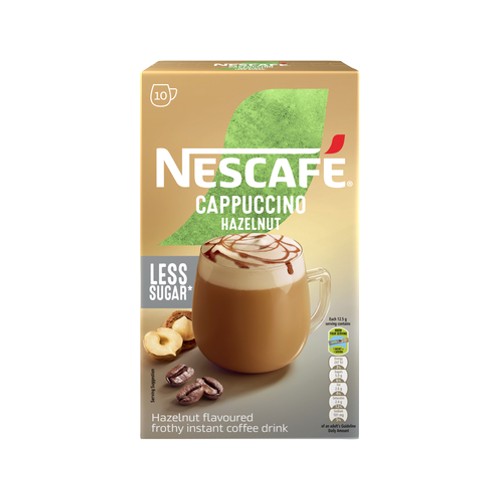 Nescafe Reduced Sugar Hazelnut Cappuccino 10 x 125g