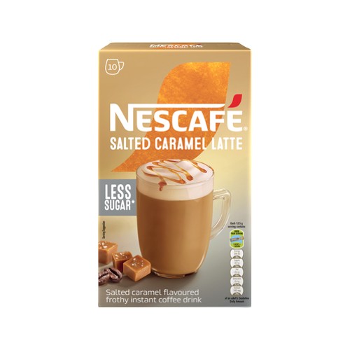 Nescafe Reduced Sugar Salted Caramel Latte 10 x 12.5g