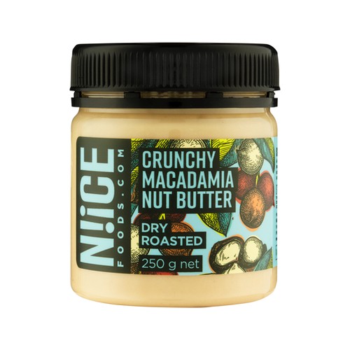 niice crunchy macadamia nut butter 250g