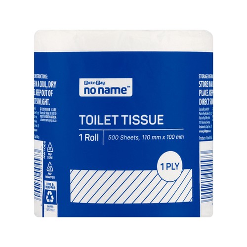 no name 1 ply single toilet tissue