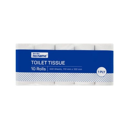 no name 1 ply toilet tissue 10 pack