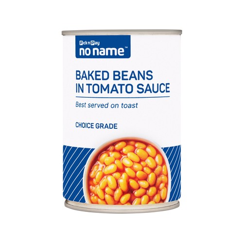 no name baked beans in tomato sauce 410g