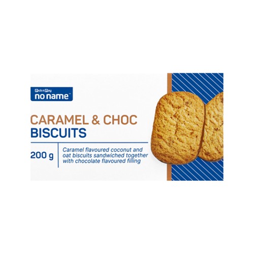 No Name Caramel & Choc Biscuits 200g