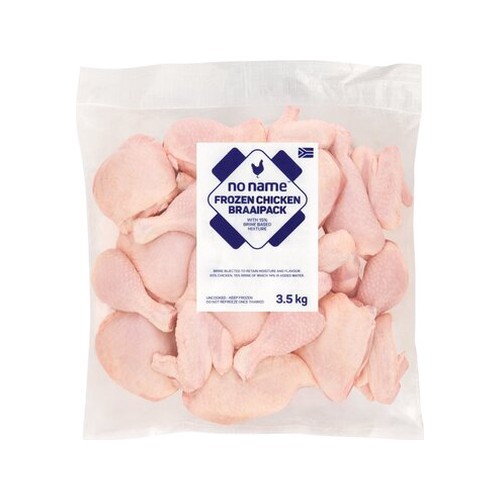 no name iqf frozen chicken braaipack 35kg