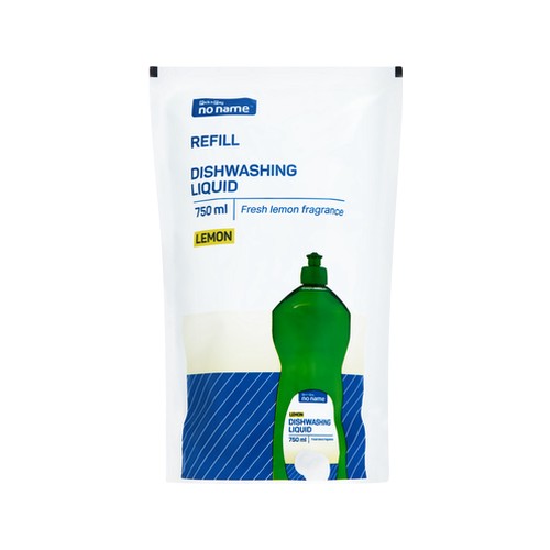 no name lemon dishwashing liquid refill 750ml