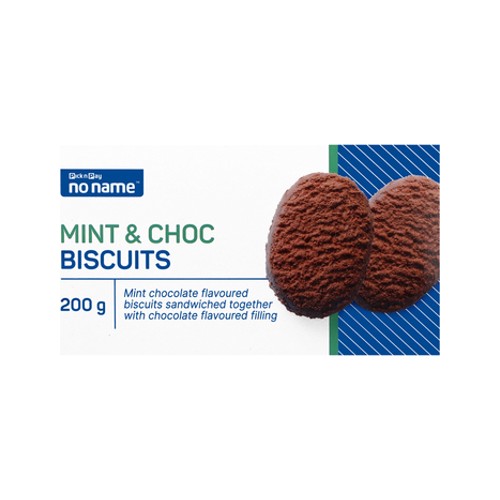 No Name Mint & Choc Biscuits 200g