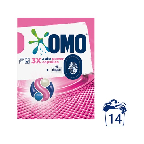 omo auto touch of comfort power capsules 294ml