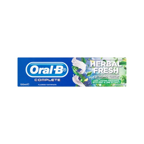 oral-b complete herbal fresh strong teeth toothpaste 100ml