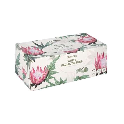 pnp 2 ply white facial tissues 180 pack
