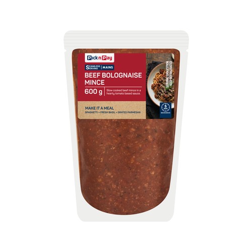 pnp beef bolognaise mince 600g