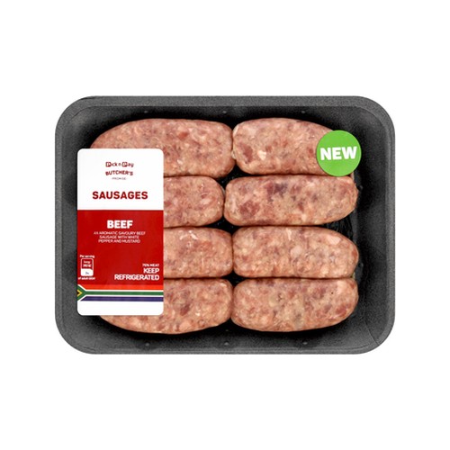 pnp beef sausages 500g