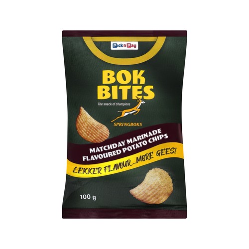 pnp bok bites matchday marinade flavoured potato chips 100g