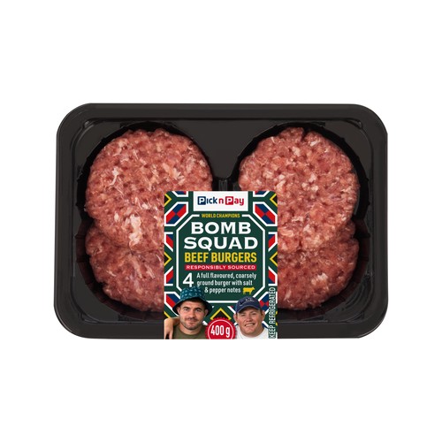 Pnp Bombsquad Beef Burger 400g