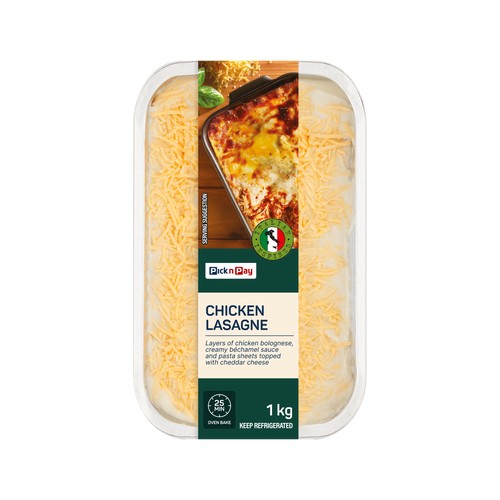pnp chicken lasagne 1kg
