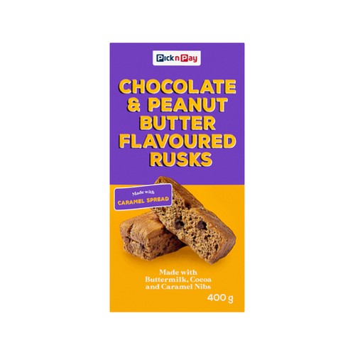 Pnp Chococlate & Peanut Butter Flavoured Rusks 400g