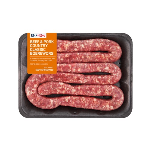 pnp country classic thin boerewors