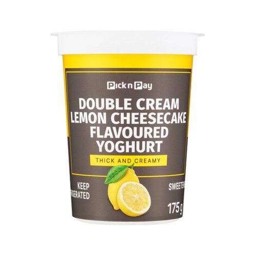 Pnp Double Cream Lemon Cheesecake Flavoured Yoghurt 175g