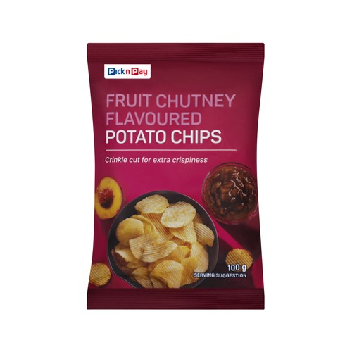 pnp fruit chutney flavoured potato chips 100g