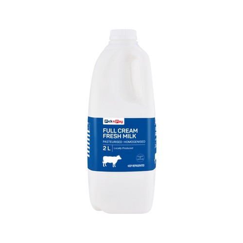 pnp full cream fresh milk 2l
