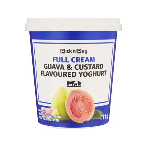 Pnp Full Cream Guava & Custard Flavoured Yoghurt 1kg