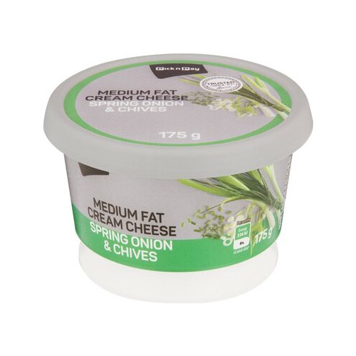 pnp low fat spring onion & chives cream cheese 175g