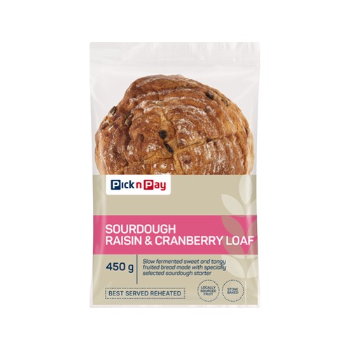 Pnp Sourdough Raisin & Cranberry Loaf 450g
