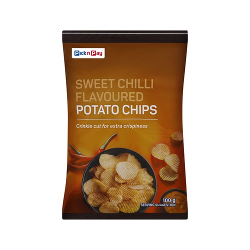 pnp sweet chilli flavoured potato chips 100g