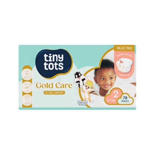 pnp tiny tots gold care s2 daipers 78 pack