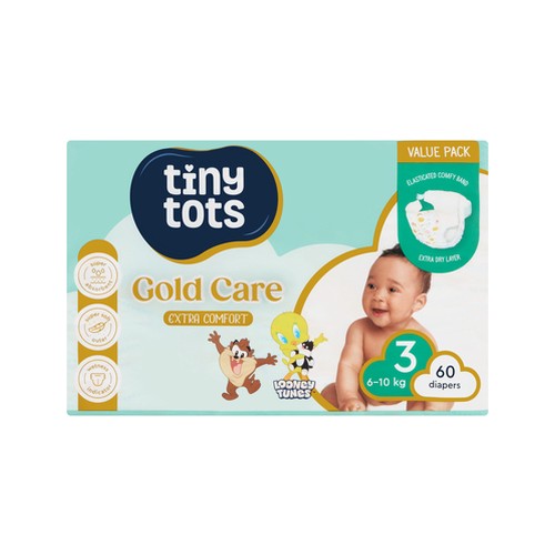 pnp tiny tots gold care s3 diapers 60 pack